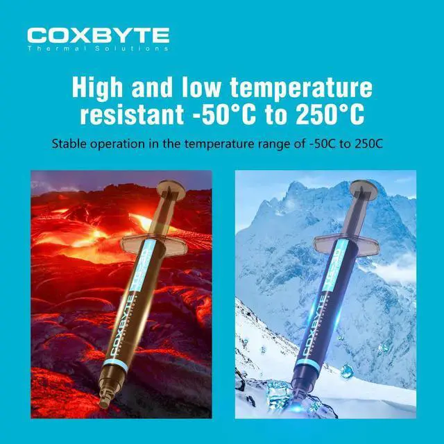 Alt view image 6 of 7 - Coxbyte TG-30 thermal paste, 17.5W/mK ultra-high thermal conductivity suitable for CPU/server/GPU thermal conductivity, non corrosive,4g