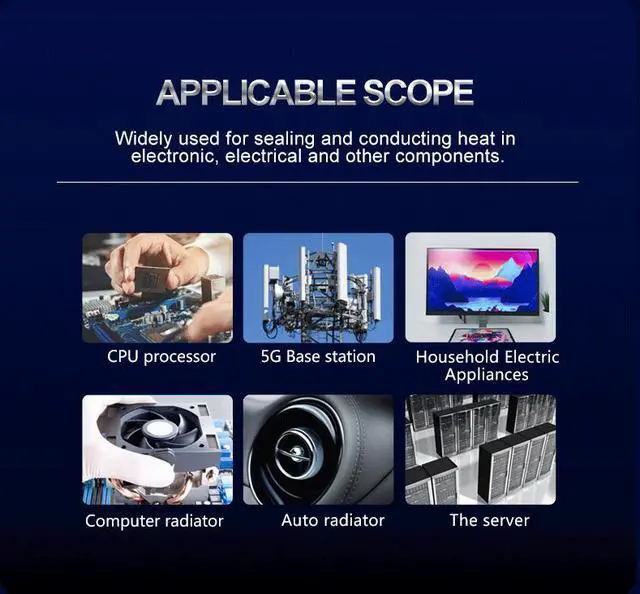 Alt view image 6 of 7 - Coxbyte TG-50 thermal paste, 18.2W/mK ultra-high thermal conductivity suitable for CPU/server/GPU thermal conductivity, non corrosive,4g