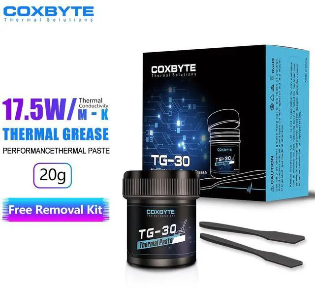 Main image of Coxbyte TG-30 thermal paste with ultra-high thermal conductivity of 17.5W/mK, Premium Performance Thermal Paste for all processors, Canned 20g