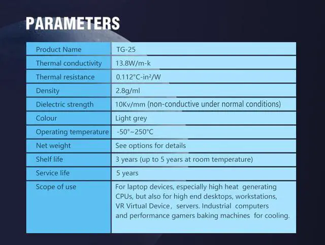 Alt view image 4 of 7 - Coxbyte TG-25 Thermal Grease Performance Thermal Conductive Grease Paste 13.8 W/MK 2g For Game PC PS4 PS5 CPU GPU Cooling