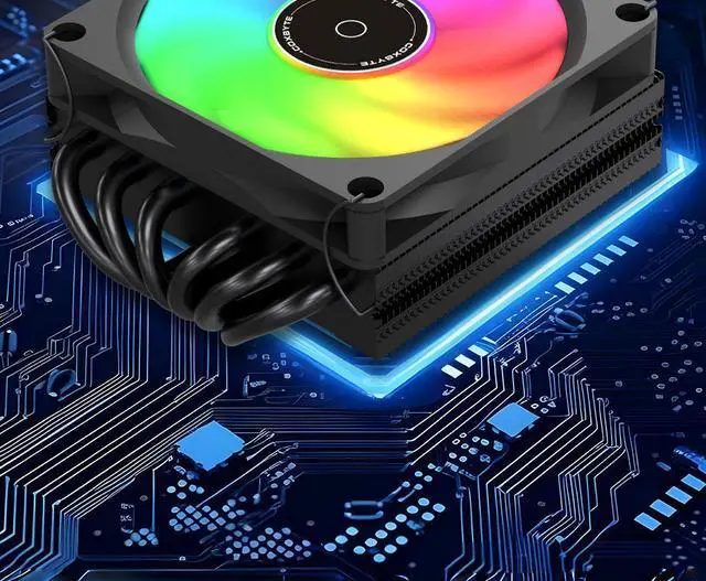 Alt view image 3 of 7 - COXBYTE CFan-30V6 6 Heat Pipes Down-pressure CPU Air-cooling Cooler 45MM High 9CM Fan for LGA1200/1700/AM4/5 ITX Chassis