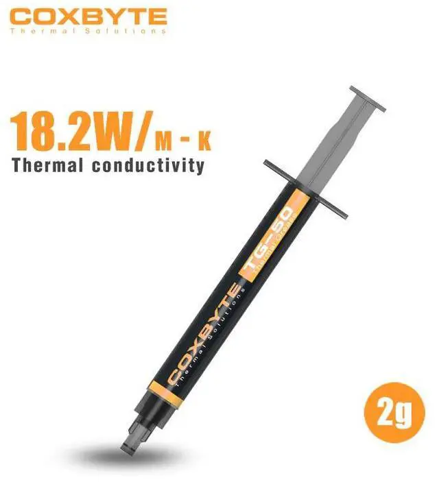 Main image of Coxbyte TG-50 thermal paste, 18.2W/mK ultra-high thermal conductivity suitable for CPU/server/GPU thermal conductivity, non corrosive,2g