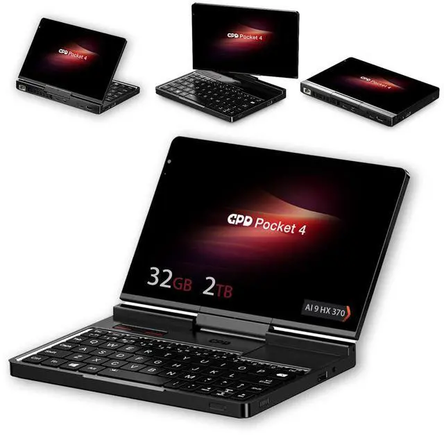 Main image of Pocket 4 Mini Laptop 8.8" 2.5K 144Hz Touchscreen with AMD Ryzen 7 8840U(16GB LPDDR5X | 1TB SSD) Wi-Fi 6E, Bluetooth 5.3, Modular AI Handheld PC, for Gamers/Developers/Professionals/Travelers