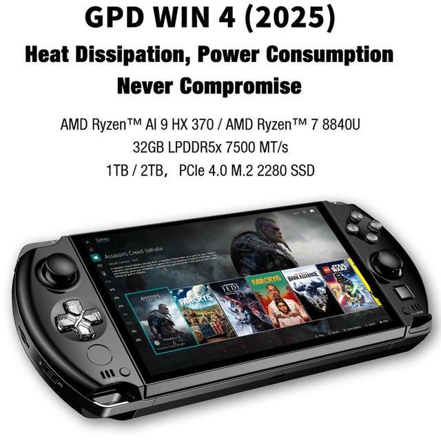 Alt view image 2 of 7 - Win 4 2025 Handheld Gaming PC with AMD Ryzen 9 HX 370 CPU | AMD Radeon 890M GPU,6"1920 × 1080 Touchscreen OcuLink eGPU Support, Windows 11 Pro, Portable Gaming Laptop [ 64GB LPDDR5XRAM + 2TB SSD]