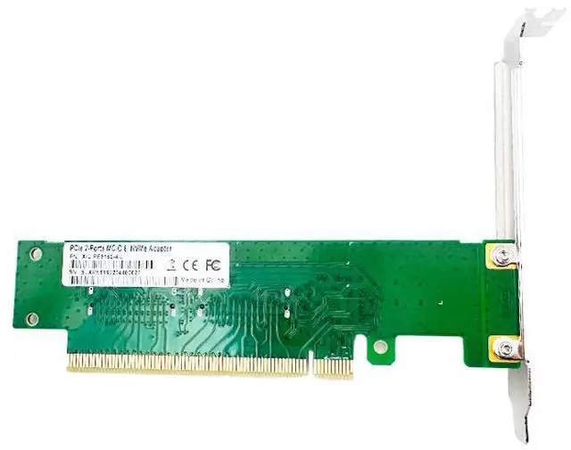Alt view image 2 of 4 - eShinreal PCI Express 5.0 x16 to Two MCIO 8i Slim Adapter Card