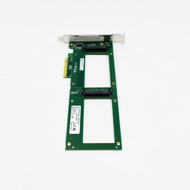 Alt view image 3 of 10 - eShinreal PCIe to 2*U.2 SFF-8639 NVMe SSD Adapter Card