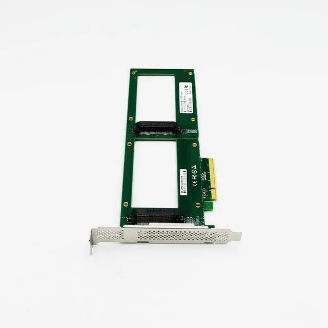 Alt view image 2 of 10 - eShinreal PCIe to 2*U.2 SFF-8639 NVMe SSD Adapter Card