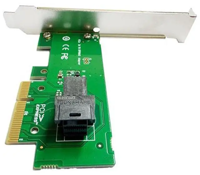 Alt view image 4 of 5 - eShinreal PCIe 3.0 x4 to Single-Port SFF-8643 U.2 NVMe Adapter Card