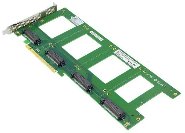 Alt view image 3 of 3 - eShinreal PCIe to 4× U.2 NVMe SSD Adapter (SFF-8639) Card-PCIe Bifurcation Required