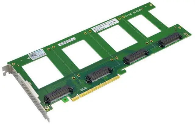 Alt view image 2 of 3 - eShinreal PCIe to 4× U.2 NVMe SSD Adapter (SFF-8639) Card-PCIe Bifurcation Required