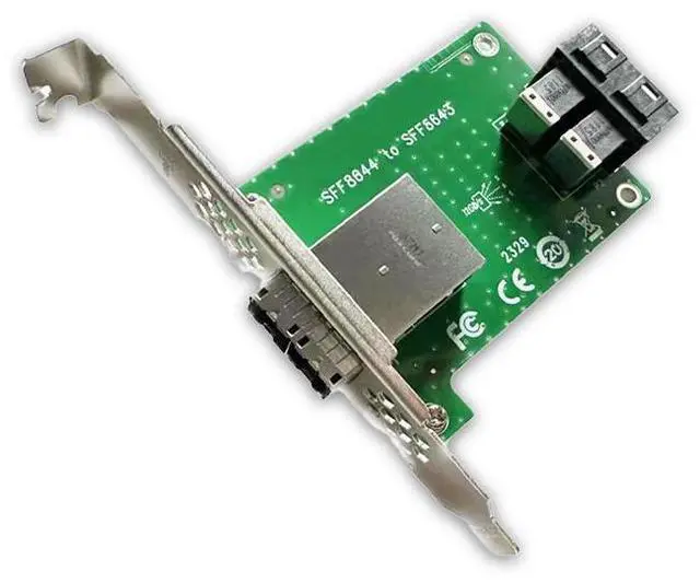 Alt view image 2 of 3 - eShinreal 2-Port SFF-8644 to SFF-8643 Converter Card