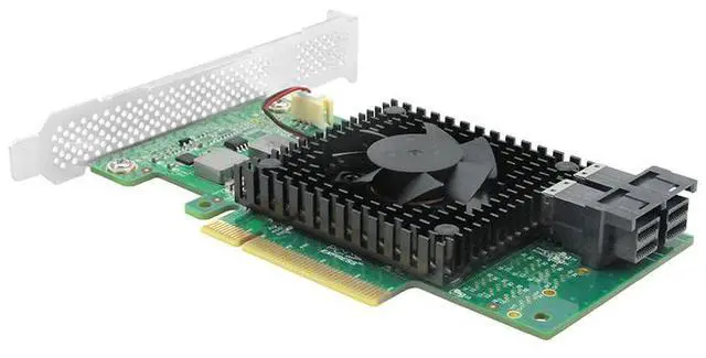 Alt view image 3 of 5 - eShinreal 2-Port PCIe 3.0 x8 to SFF-8643 NVMe Switch Card (PLX8747) - High-Performance Storage Expansion Solution