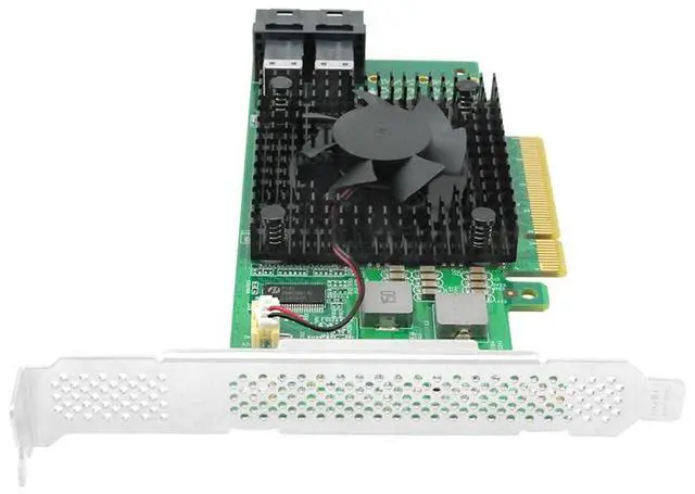 Alt view image 4 of 5 - eShinreal 2-Port PCIe 3.0 x8 to SFF-8643 NVMe Switch Card (PLX8747) - High-Performance Storage Expansion Solution