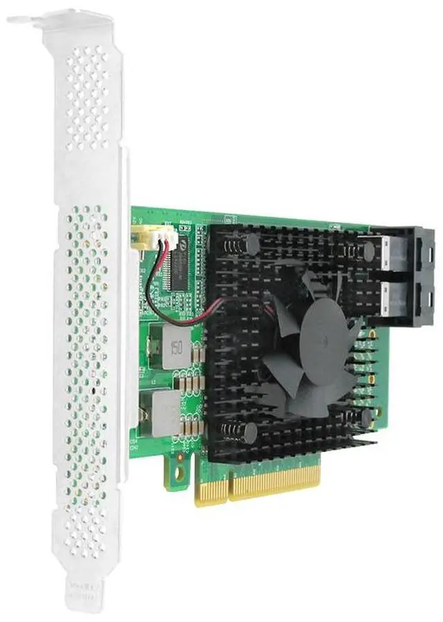 Alt view image 5 of 5 - eShinreal 2-Port PCIe 3.0 x8 to SFF-8643 NVMe Switch Card (PLX8747) - High-Performance Storage Expansion Solution