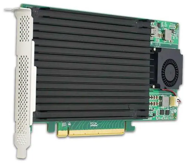 Alt view image 3 of 5 - eShinreal Quad PCIe 3.0 x16 to M.2 NVMe SSD Adapter(Without SSD)-PLX8747