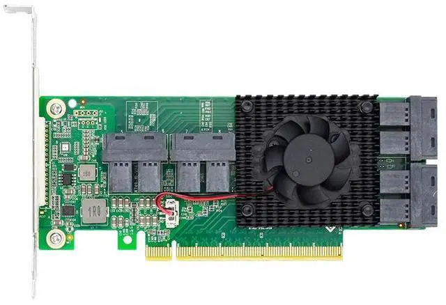 Main image of eShinreal 8-Port U.2 NVMe Card PCIe 3.0 x16 to SFF-8643 NVMe Switch Card (PLX8749)