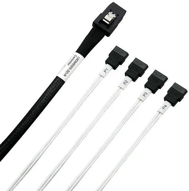 Main image of eShinreal Internal Mini SAS SFF-8087 to 4SATA Cable-motherboard end 80CM