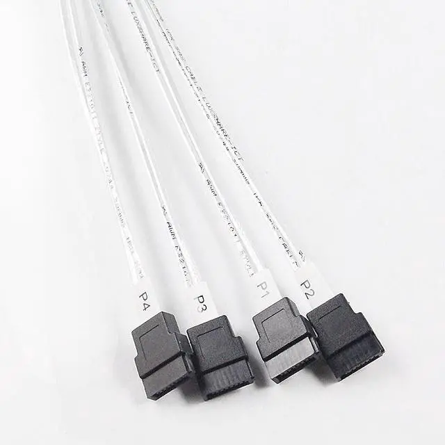 Alt view image 3 of 3 - eShinreal Internal Mini SAS SFF-8087 to 4SATA Cable-motherboard end 80CM