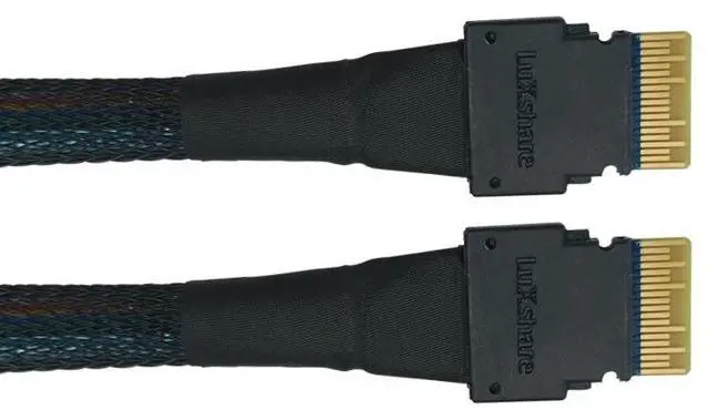 Alt view image 2 of 3 - eShinreal High Speed SAS SFF-8654 4i to SFF-8654 4i Cable