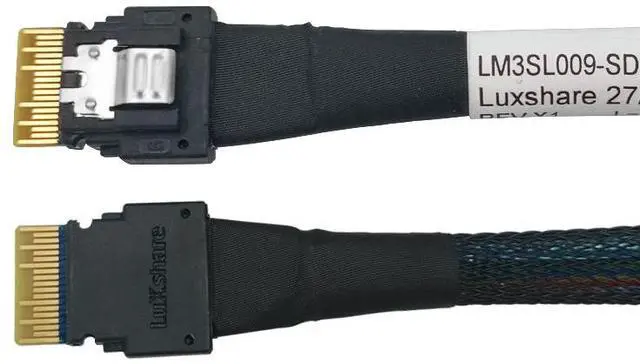 Alt view image 3 of 3 - eShinreal High Speed SAS SFF-8654 4i to SFF-8654 4i Cable