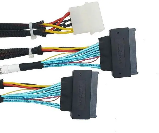 Alt view image 3 of 5 - eShinreal PCIe 4.0 SlimSAS 4i (SFF-8654) to  2 U.2 SFF-8639 Cable