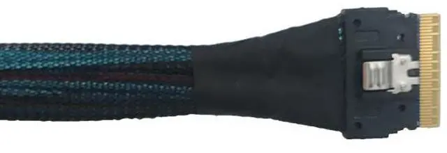 Alt view image 5 of 5 - eShinreal PCIe 4.0 SlimSAS 4i (SFF-8654) to  2 U.2 SFF-8639 Cable