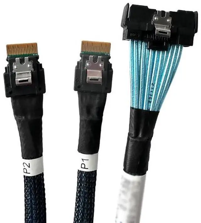 Alt view image 2 of 4 - eShinreal PCIe 5.0 MCIO 8i  to Two MCIO 4I Cable