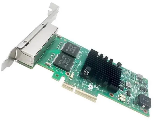 Alt view image 3 of 4 - eShinreal I350AM4 PCIe X4 4-Port Gigabit Network Interface Card (NIC) RJ45 1Gb/s
