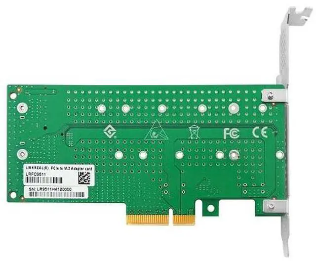 Alt view image 5 of 6 - eShinreal 2 Port PCIe  x4 to M.2 NVMe SSD NGFF Adapter Card