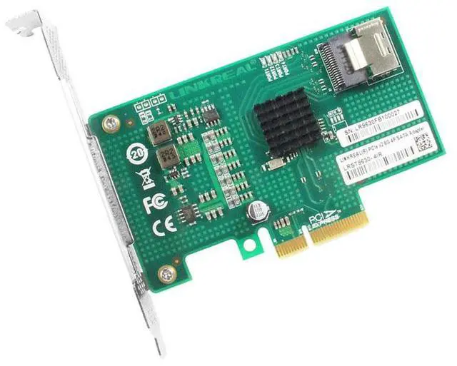 Alt view image 2 of 4 - eShinreal 4 Port 6Gb/s PCIe x4 to SATA 3 RAID Card