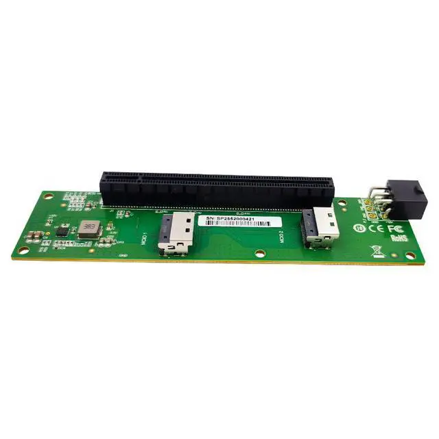 Alt view image 3 of 4 - 2 Port MCIO 4i to PCIe 5.0 x16 Expansion Card- XIC 054PE