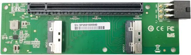 Alt view image 3 of 5 - eShinreal MCIO 8i to PCIe 5.0 x16 Slot Riser Card High-Speed PCIe Gen5 Expansion Adapter XIC 0516PEV3