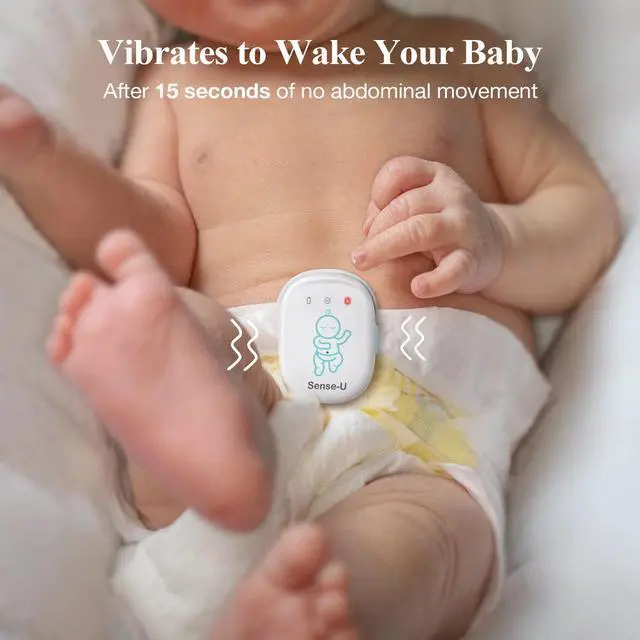 Alt view image 4 of 7 - Sense-U Pro Baby Monitor (Long Range) + 2K PTZ Camera - Track Abdominal Movement with 2K Video from Anywhere