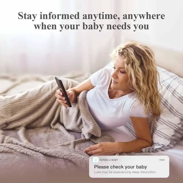 Alt view image 4 of 7 - Baby Monitor, Sense-U Smart Sock Shoe (Long Range)  - Track Baby's Heart Rate, Movement, and Sleep with Real-Time Alerts from Anywhere, FSA/HSA Eligible, Infant Foot Monitor, 0-12M