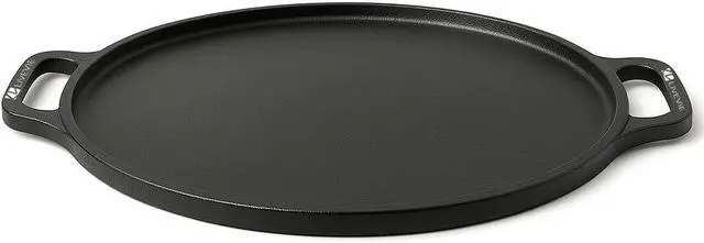 Main image of LIVEVIE Cast Iron Griddle Pan (Tawa) 12-Inch with Dual Handles, Pre-Seasoned Flat Skillet for Flatbreads, Pancakes, Crepes, Eggs, Durable Cookware for Gas, Electric & Induction Stovetops.