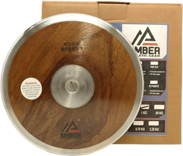 Alt view image 4 of 7 - Amber Sporting Goods Precision Wood Club Discus Balanced, Stable, Versatile Thrower's Companion Perfect for Track & Field Training and Competition, 1kg
