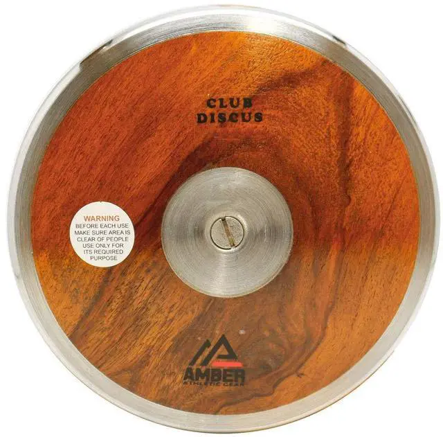 Main image of Amber Sporting Goods Precision Wood Club Discus Balanced, Stable, Versatile Thrower's Companion Perfect for Track & Field Training and Competition, 1kg