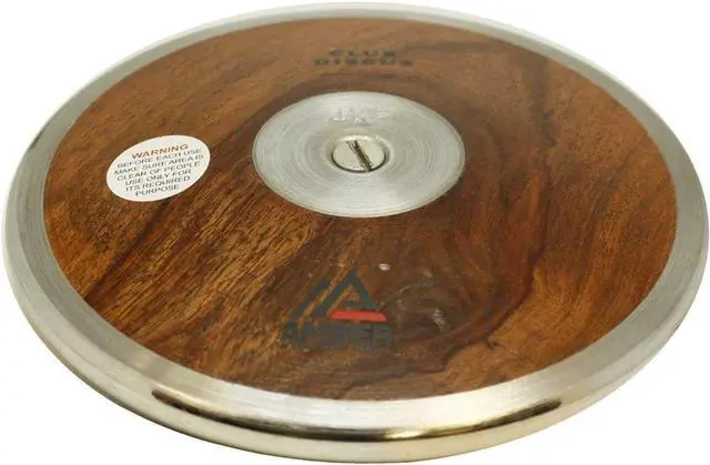 Alt view image 2 of 7 - Amber Sporting Goods Precision Wood Club Discus Balanced, Stable, Versatile Thrower's Companion Perfect for Track & Field Training and Competition, 1kg