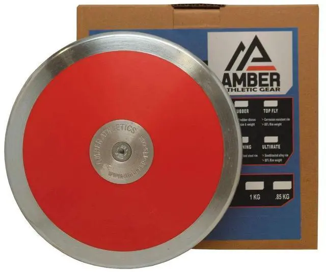 Alt view image 4 of 4 - Amber Sporting Goods 70% Rim Weigh Discus Galvanized Steel Rim, Sturdy ABS Plates, Balanced Design, 2 KG Precision Throws & Enhanced Aerodynamics