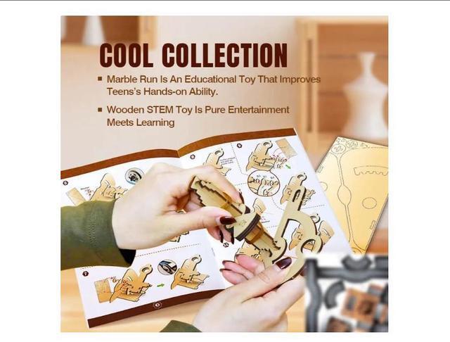 Alt view image 4 of 4 - LIVEVIE 3D Wooden Catapult Kit STEM Toy for Kids, Includes Panels, Elastic Bands, and EVA Balls, Explore Physics Principles of Force, Trajectory, and Levers, Educational Craft Kit