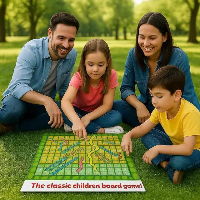 Alt view image 3 of 5 - LIVEVIE Snakes & Ladders Classic Board Game for Kids & Family, 2-4 Players