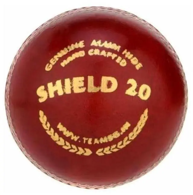 Alt view image 2 of 3 - SG Cricket Shield 20 Premium Leather Ball (White & Red Color)