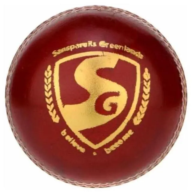 Alt view image 3 of 3 - SG Cricket Shield 20 Premium Leather Ball (White & Red Color)