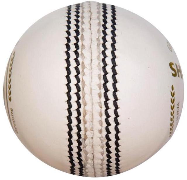 Alt view image 3 of 5 - SG Cricket Shield 20 Premium Leather Ball (White & Red Color)