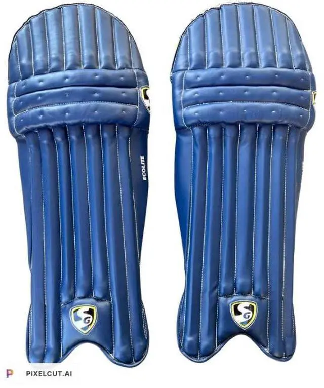 Alt view image 2 of 3 - SG Ecolite Cricket Premium Batting Leg Guards , Color - Blue/ Black / White
