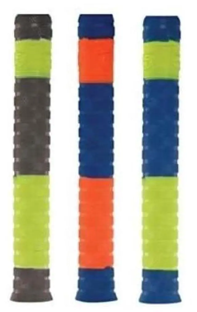 Main image of SG Multicolor Cushioned Cricket Bat Grips, 63.5mm - 70mm, 3 Pack