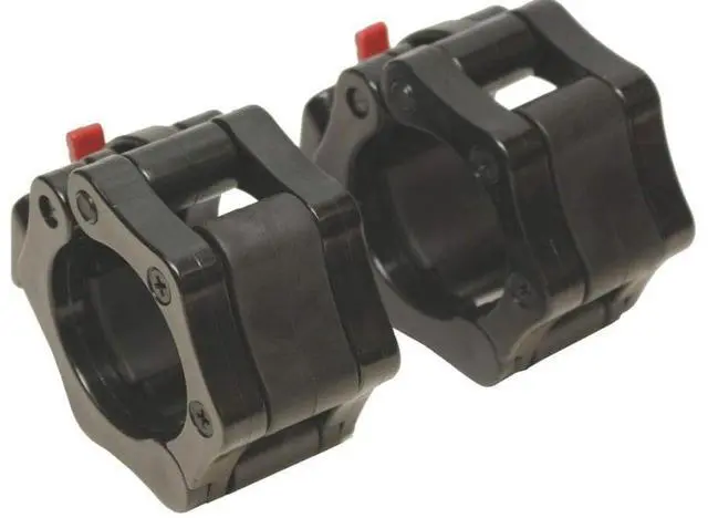 Alt view image 2 of 4 - Amber Fight Gear Quick Release Non-Slip Olympic Barbell Collar 2" (Pair) with ABS Locking Clamps - Great for Any Training or Workout Weightlifting or Fitness Training or Crossfit