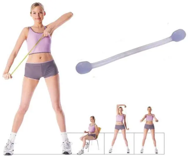 Main image of Amber Fight Gear AFG Jelly Tube Resistance Trainer for Upper Body, Lower Body, Core Exercise, Physical Therapy, Pilates, Rehab, Strength Training, Stretch Band Blue