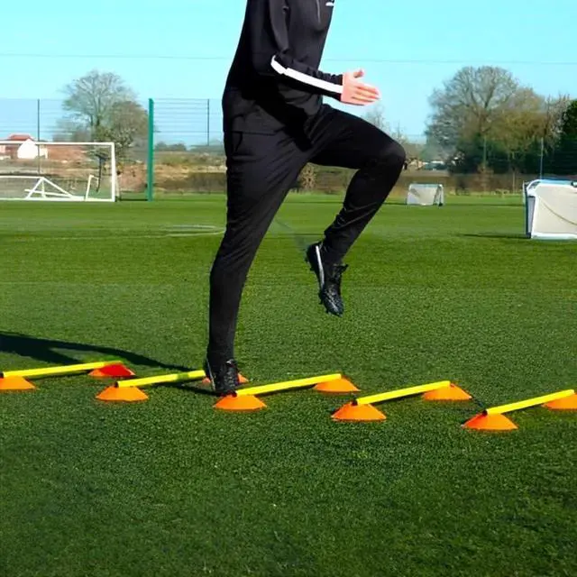 Alt view image 3 of 5 - Amber Fight Gear Ultimate Agility Training Bundle,10-Piece Hurdle Set with 20 Cones, Adjustable Poles & Carry Bag  Speed, Agility & Coordination Drills Equipment
