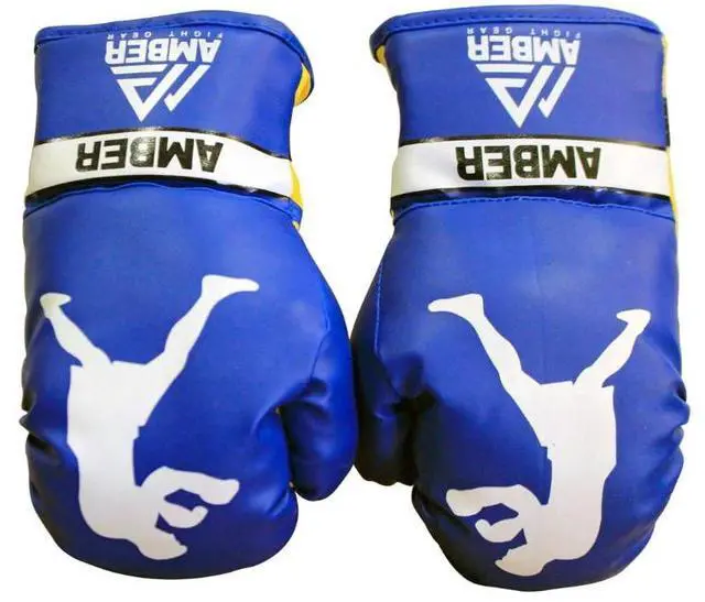 Alt view image 3 of 4 - Amber Fight Gear Junior Boxing Gloves 6oz for Kids Age 3 to 6, Training Gloves for MMA, Muay Thai, Kickboxing, Punching Bag, Wrist Support & Breathable